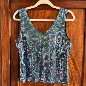 Y2K Vintage Mermaid Sequin Top Size 6